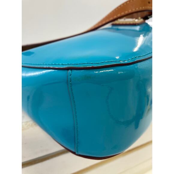 DOONEY & BOURKE BLUE/ TEAL MEDIUM PATTON LEATHER HOBO BAG - Picture 8 of 14